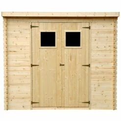 Abri De Jardin En Bois TIMBELA M310 - Stockage Extérieur L239xL144xH200cm/2.6m2 - Petit Abri à Outils, Local à Vélos - Toit Imperméable, Fenêtres