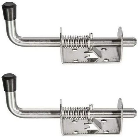DECKON Tool Lot De 2 Boulons à Ressort En Acier Très Résistant Pour Porte De Garage, Abri De Jardin 3 DECKON Tool Lot De 2 Boulons à Ressort En Acier Très Résistant Pour Porte De Garage, Abri De Jardin