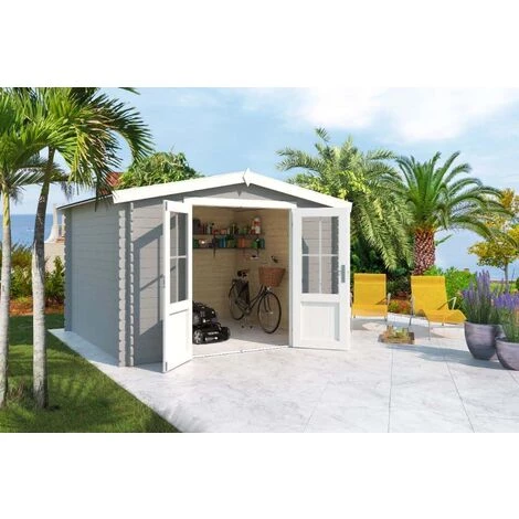 Abri De Jardin Lasita Maja Houston Naturel , 28 Mm Épaisseur Paroi 324 X 312 Cm - Sans Traitement De Couleur 3 Abri De Jardin Lasita Maja Houston Naturel , 28 Mm Épaisseur Paroi 324 X 312 Cm - Sans Traitement De Couleur