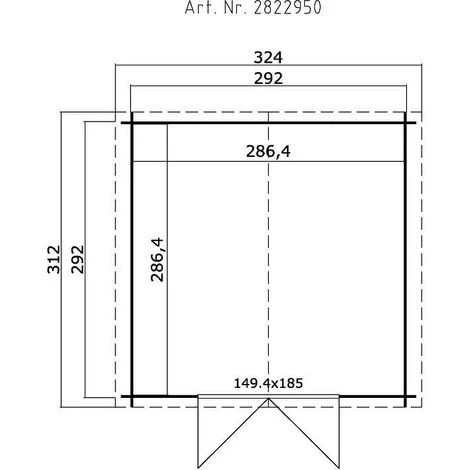 Abri De Jardin Lasita Maja Houston Naturel , 28 Mm Épaisseur Paroi 324 X 312 Cm - Sans Traitement De Couleur 4 Abri De Jardin Lasita Maja Houston Naturel , 28 Mm Épaisseur Paroi 324 X 312 Cm - Sans Traitement De Couleur – Image 2