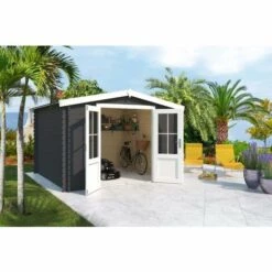 Abri De Jardin Lasita Maja Houston Naturel , 28 Mm Épaisseur Paroi 324 X 312 Cm - Sans Traitement De Couleur 8 Abri De Jardin Lasita Maja Houston Naturel , 28 Mm Épaisseur Paroi 324 X 312 Cm - Sans Traitement De Couleur -France Abri de jardin Soldes Boutique 60096410 3