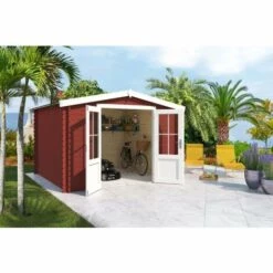 Abri De Jardin Lasita Maja Houston Naturel , 28 Mm Épaisseur Paroi 324 X 312 Cm - Sans Traitement De Couleur 9 Abri De Jardin Lasita Maja Houston Naturel , 28 Mm Épaisseur Paroi 324 X 312 Cm - Sans Traitement De Couleur -France Abri de jardin Soldes Boutique 60096410 4