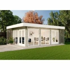 CARLSSON Salon De Jardin Viva B Naturel , 44 Mm Épaisseur Paroi 492 X 668 Cm - Sans Traitement De Couleur
