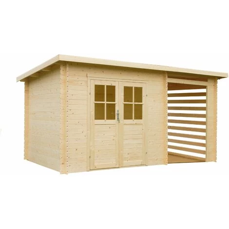 WEKA Abri De Jardin Bois Katy 18 Mm - 4,44 M² + Extension 3 M² - Naturel 4 WEKA Abri De Jardin Bois Katy 18 Mm - 4,44 M² + Extension 3 M² - Naturel – Image 2