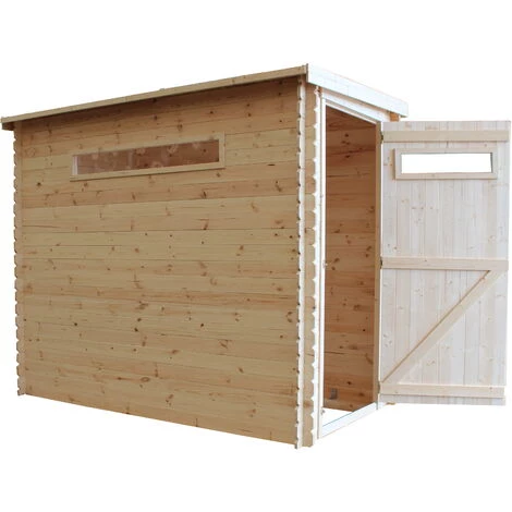 Abri De Jardin En Bois TIMBELA M306A - Stockage Extérieur L239xL144xH198 Cm/2.63 M2 - Petit Abri à Outils, Local à Vélos - Toit Imperméable, Fenêtres 6 Abri De Jardin En Bois TIMBELA M306A - Stockage Extérieur L239xL144xH198 Cm/2.63 M2 - Petit Abri à Outils, Local à Vélos - Toit Imperméable, Fenêtres – Image 4
