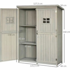 MH Abri De Jardin JAROD Bois De Sapin Gris -France Abri de jardin Soldes Boutique 60443776 3