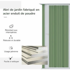 MH Abri De Jardin Acier ZINA Vert Et Blanc -France Abri de jardin Soldes Boutique 60448203 5