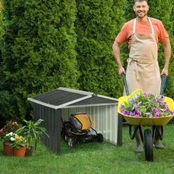 MH Abri De Jardin - Garage Pour Robot-tondeuse ARIANA Gris Et Blanc 10 MH Abri De Jardin - Garage Pour Robot-tondeuse ARIANA Gris Et Blanc -France Abri de jardin Soldes Boutique 60448808 4