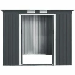 RELAX4LIFE Abri De Jardin En Acier Galvanisé Avec 2 Portes Coulissantes Et 2 Fenêtres, Cabane à Outils Extérieure Pour Jardin, Parc (213 X 130 X 173 Cm, Gris Foncé) 9 RELAX4LIFE Abri De Jardin En Acier Galvanisé Avec 2 Portes Coulissantes Et 2 Fenêtres, Cabane à Outils Extérieure Pour Jardin, Parc (213 X 130 X 173 Cm, Gris Foncé) -France Abri de jardin Soldes Boutique 60464868 3