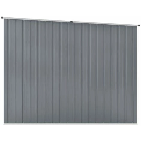INLIFE Abri De Jardin Gris 195x198x159 Cm Acier Galvanisé 6 INLIFE Abri De Jardin Gris 195x198x159 Cm Acier Galvanisé – Image 4