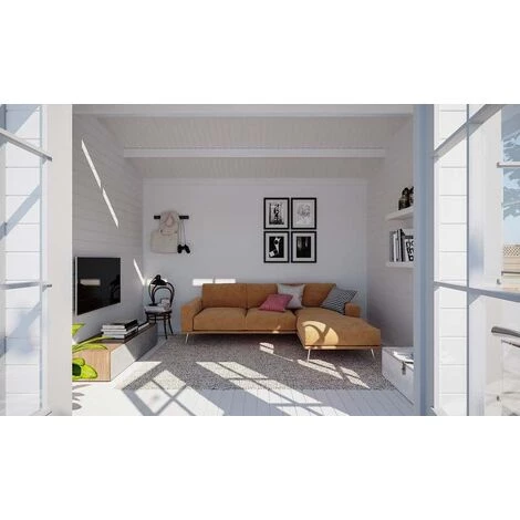 CARLSSON Abri De Jardin Lausitz ISO Avec Annexe Naturel , 70 Mm Épaisseur Paroi 590 X 477 Cm - Sans Traitement De Couleur 5 CARLSSON Abri De Jardin Lausitz ISO Avec Annexe Naturel , 70 Mm Épaisseur Paroi 590 X 477 Cm - Sans Traitement De Couleur – Image 3