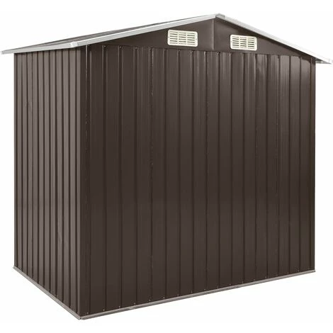FIMEI Abri De Jardin Avec étagère Marron 205x130x183 Cm Fer 6 FIMEI Abri De Jardin Avec étagère Marron 205x130x183 Cm Fer – Image 4
