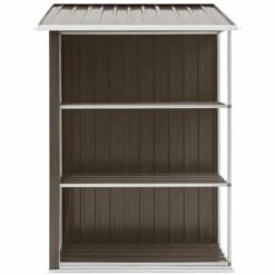 FIMEI Abri De Jardin Avec étagère Marron 205x130x183 Cm Fer 11 FIMEI Abri De Jardin Avec étagère Marron 205x130x183 Cm Fer -France Abri de jardin Soldes Boutique 60968080 5