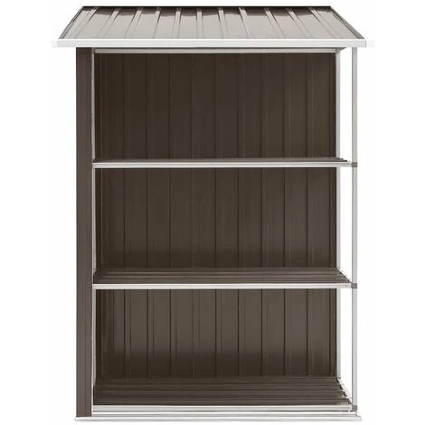 FIMEI Abri De Jardin Avec étagère Marron 205x130x183 Cm Fer 7 FIMEI Abri De Jardin Avec étagère Marron 205x130x183 Cm Fer – Image 5