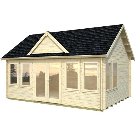 Abri De Jardin Palmako Claudia 19,4 M² Naturel , 44 Mm Épaisseur Paroi 574 X 424 Cm - Sans Traitement De Couleur 4 Abri De Jardin Palmako Claudia 19,4 M² Naturel , 44 Mm Épaisseur Paroi 574 X 424 Cm - Sans Traitement De Couleur – Image 2