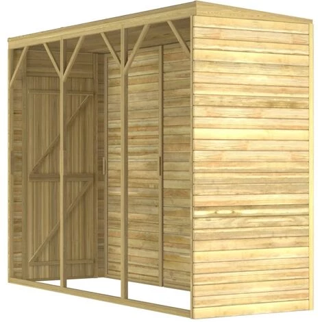 FIMEI Abri De Stockage De Jardin 100x300x220 Cm Bois De Pin Imprégné 7 FIMEI Abri De Stockage De Jardin 100x300x220 Cm Bois De Pin Imprégné – Image 5