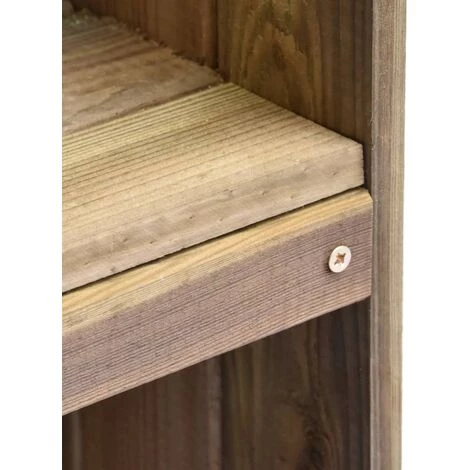 FIMEI Abri à Outils De Jardin 36x36x163 Cm Pinède Imprégnée 6 FIMEI Abri à Outils De Jardin 36x36x163 Cm Pinède Imprégnée – Image 4