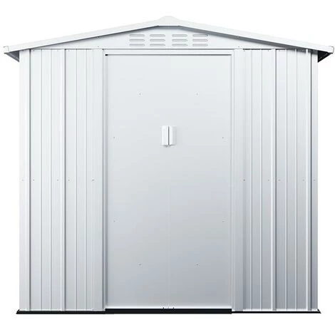 VENTE-UNIQUE.COM Abri De Jardin Métal En Acier Galvanisé Gris 3,73 M² LINUS - Gris Clair, Gris 5 VENTE-UNIQUE.COM Abri De Jardin Métal En Acier Galvanisé Gris 3,73 M² LINUS - Gris Clair, Gris – Image 3