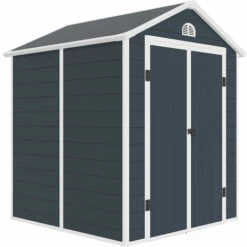 Abri De Jardin En Résine Gardiun New Donna3,57 M² 190x192x226 Cm Fenêtre Latérale Et 2 Portes 120x183 Cm Gris Anthracite