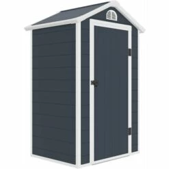 Abri De Jardin En Résine Gardiun New Mara 1,34 M² 134x104x204 Cm Avec Fenêtre Latérale Et Porte 75x173 Cm Gris Anthracite -France Abri de jardin Soldes Boutique 61549383 5