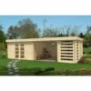 CARLSSON Poolhouse - Abri De Jardin Mimas 44 ISO Naturel Imprégné, Mm Épaisseur Paroi 820 X 380 Cm - Sans Traitement De Couleur -France Abri de jardin Soldes Boutique 62050898 1