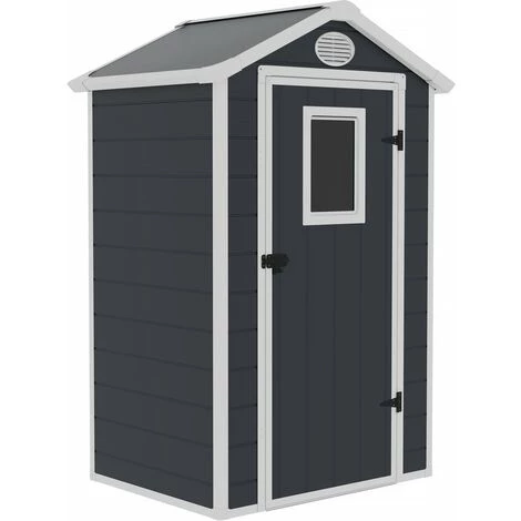 HABITAT ET JARDIN Abri De Jardin Résine "Texas" - Kit D'ancrage Inclus - 1.34 M² - Anthracite 3 HABITAT ET JARDIN Abri De Jardin Résine "Texas" - Kit D'ancrage Inclus - 1.34 M² - Anthracite