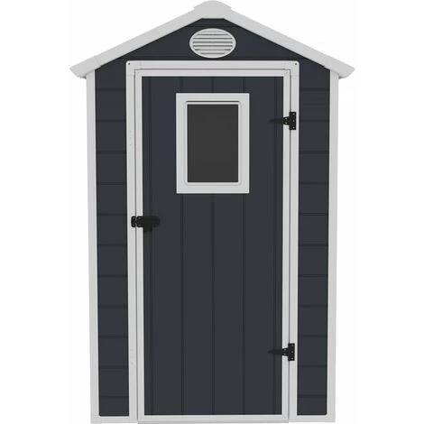 HABITAT ET JARDIN Abri De Jardin Résine "Texas" - Kit D'ancrage Inclus - 1.34 M² - Anthracite 5 HABITAT ET JARDIN Abri De Jardin Résine "Texas" - Kit D'ancrage Inclus - 1.34 M² - Anthracite – Image 3