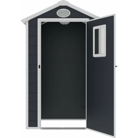 HABITAT ET JARDIN Abri De Jardin Résine "Texas" - Kit D'ancrage Inclus - 1.34 M² - Anthracite 6 HABITAT ET JARDIN Abri De Jardin Résine "Texas" - Kit D'ancrage Inclus - 1.34 M² - Anthracite – Image 4