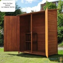 LEPOISSONQUIJARDINEFR Cabane De Jardin, 160 Cm, Cabanon De Rangement, En Bois D'Épicéa, 2 Portes - Bois 10 LEPOISSONQUIJARDINEFR Cabane De Jardin, 160 Cm, Cabanon De Rangement, En Bois D'Épicéa, 2 Portes - Bois -France Abri de jardin Soldes Boutique 6270390 4