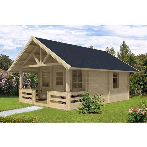 ALPHOLZ Chalet De Jardin Lillehammer ISO Naturel , 44 Mm Épaisseur Paroi 549 X 746 Cm - Sans Traitement De Couleur 4 ALPHOLZ Chalet De Jardin Lillehammer ISO Naturel , 44 Mm Épaisseur Paroi 549 X 746 Cm - Sans Traitement De Couleur â Image 2