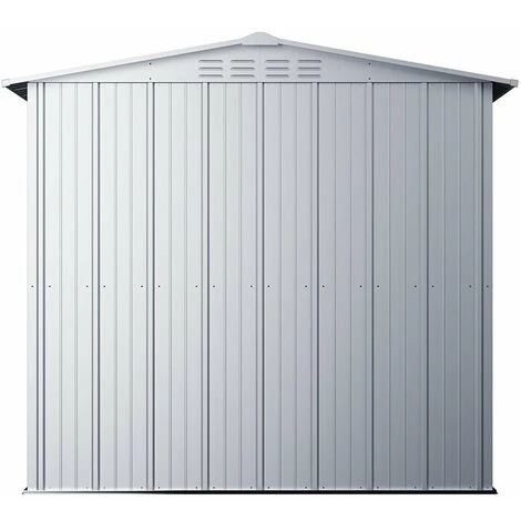 VENTE-UNIQUE.COM Abri De Jardin Métal En Acier Galvanisé Gris 2,36 M² LINUS - Gris Clair 7 VENTE-UNIQUE.COM Abri De Jardin Métal En Acier Galvanisé Gris 2,36 M² LINUS - Gris Clair – Image 5