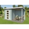 Poolhouse - Abri De Jardin Lasita Maja Jelle Plus Gris Peinture Protection Contre Les Intempéries, 28 Mm Épaisseur Paroi 390 X 214 Cm - Gris 2 Poolhouse - Abri De Jardin Lasita Maja Jelle Plus Gris Peinture Protection Contre Les Intempéries, 28 Mm Épaisseur Paroi 390 X 214 Cm - Gris -France Abri de jardin Soldes Boutique 63420235 1