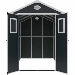 HABITAT ET JARDIN Abri De Jardin Résine "Texas" - 6.88 M² - Kit D'ancrage Inclus - Anthracite -France Abri de jardin Soldes Boutique 63426774 4