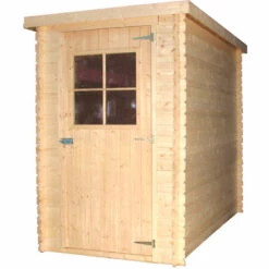 Abri De Jardin En Bois AVEC SOL TRAITÉ- Stockage Extérieur L239xL144xH198 Cm/2.63 M2 - Petit Abri à Outils, Local à Vélos - Toit Imperméable, Fenêtres TIMBELA M306+M306G