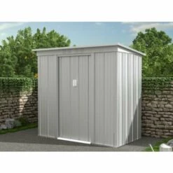 VENTE-UNIQUE.COM Abri De Jardin Métal En Acier Galvanisé Gris 2,32 M² ACAMAR - Gris Clair