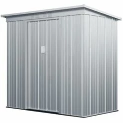 VENTE-UNIQUE.COM Abri De Jardin Métal En Acier Galvanisé Gris 2,32 M² ACAMAR - Gris Clair 10 VENTE-UNIQUE.COM Abri De Jardin Métal En Acier Galvanisé Gris 2,32 M² ACAMAR - Gris Clair -France Abri de jardin Soldes Boutique 63529984 4