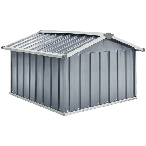 SUPERMARKET Abri Pour Robot De Jardin 92x97x63 Cm Acier Galvanisé Gris 7 SUPERMARKET Abri Pour Robot De Jardin 92x97x63 Cm Acier Galvanisé Gris – Image 5