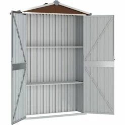 SUPERMARKET Abri De Jardin Marron 107,5x46x183 Cm Acier Galvanisé 9 SUPERMARKET Abri De Jardin Marron 107,5x46x183 Cm Acier Galvanisé -France Abri de jardin Soldes Boutique 63663861 3