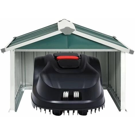 SUPERMARKET Abri Tondeuse Robot De Jardin 92x97x63 Cm Acier Galvanisé Vert 5 SUPERMARKET Abri Tondeuse Robot De Jardin 92x97x63 Cm Acier Galvanisé Vert – Image 3