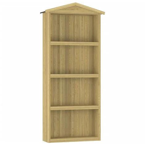 SUPERMARKET Abri à Outils De Jardin 89x33x222 Cm Bois De Pin Imprégné 4 SUPERMARKET Abri à Outils De Jardin 89x33x222 Cm Bois De Pin Imprégné – Image 2