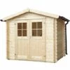 EDEN PARTENAIRE JARDIN Abri De Jardin En Bois Double Pente Falun 2.5 X 2 M Beige - Beige -France Abri de jardin Soldes Boutique 64014701 1