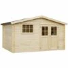 EDEN PARTENAIRE JARDIN Abri De Jardin En Bois Double Pente Visby 4 X 4 M Beige - Beige 1 EDEN PARTENAIRE JARDIN Abri De Jardin En Bois Double Pente Visby 4 X 4 M Beige - Beige -France Abri de jardin Soldes Boutique 64014719 1