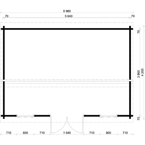 CARLSSON Abri De Jardin Narvig-70 C Naturel , 70 Mm Épaisseur Paroi 460 X 618 Cm - Sans Traitement De Couleur 5 CARLSSON Abri De Jardin Narvig-70 C Naturel , 70 Mm Épaisseur Paroi 460 X 618 Cm - Sans Traitement De Couleur – Image 3