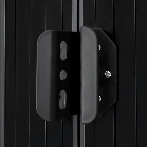 TANCYCO Abri De Jardin En Métal Débarras Acier Anthracite 257x205x178 Cm 5 TANCYCO Abri De Jardin En Métal Débarras Acier Anthracite 257x205x178 Cm – Image 3