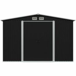 TANCYCO Abri De Jardin En Métal Débarras Acier Anthracite 257x205x178 Cm 10 TANCYCO Abri De Jardin En Métal Débarras Acier Anthracite 257x205x178 Cm -France Abri de jardin Soldes Boutique 64498785 4