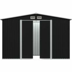 TANCYCO Abri De Jardin En Métal Débarras Acier Anthracite 257x205x178 Cm 11 TANCYCO Abri De Jardin En Métal Débarras Acier Anthracite 257x205x178 Cm -France Abri de jardin Soldes Boutique 64498785 5