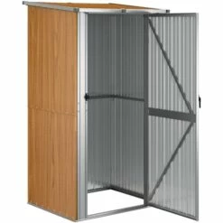 VidaXL Abri De Jardin Marron 118,5x97x209,5 Cm Acier Galvanisé - Brun