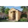 ALPHOLZ Cabane à Outils Alisha Naturel , 14 Mm Épaisseur De Paroi 202 X 131 Cm - Sans Traitement De Couleur -France Abri de jardin Soldes Boutique 65180750 1
