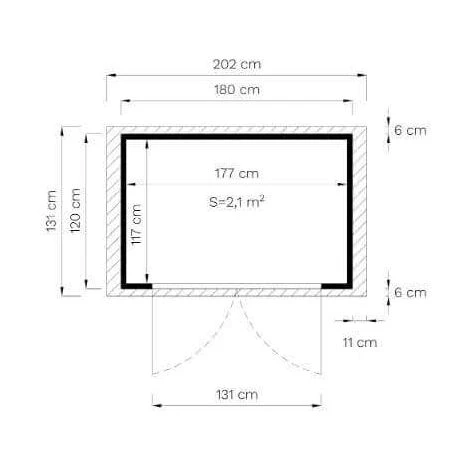 ALPHOLZ Cabane à Outils Alisha Naturel , 14 Mm Épaisseur De Paroi 202 X 131 Cm - Sans Traitement De Couleur 5 ALPHOLZ Cabane à Outils Alisha Naturel , 14 Mm Épaisseur De Paroi 202 X 131 Cm - Sans Traitement De Couleur – Image 3