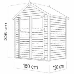 ALPHOLZ Cabane à Outils Alisha Naturel , 14 Mm Épaisseur De Paroi 202 X 131 Cm - Sans Traitement De Couleur 11 ALPHOLZ Cabane à Outils Alisha Naturel , 14 Mm Épaisseur De Paroi 202 X 131 Cm - Sans Traitement De Couleur -France Abri de jardin Soldes Boutique 65180750 5